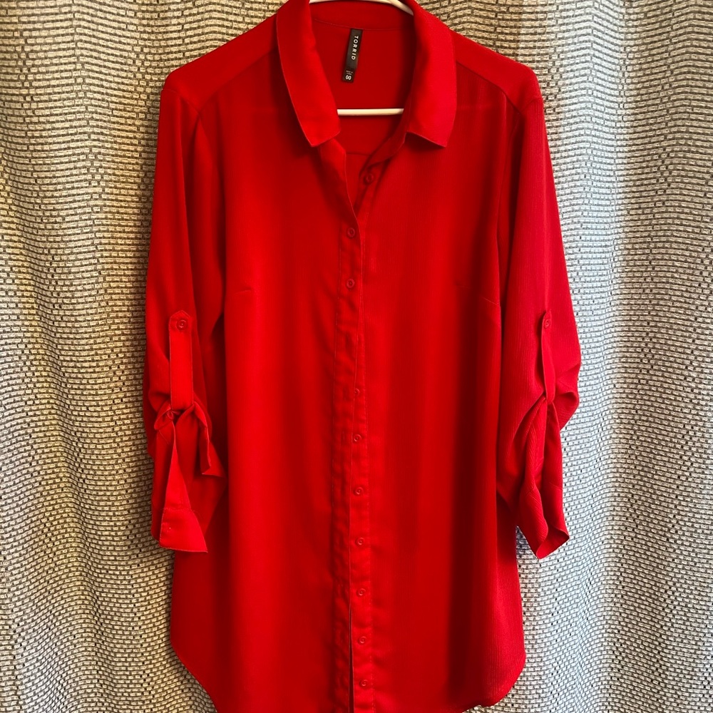 Torrid Button Down Swim Cover/Shirt Dress